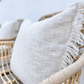 POSITANO - Set of 2 Natural Cushion Covers with fringes