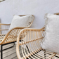 POSITANO - Set of 2 Natural Cushion Covers with fringes