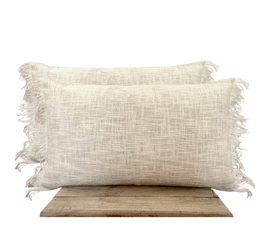 POSITANO - Set of 2 cushion covers with fringes